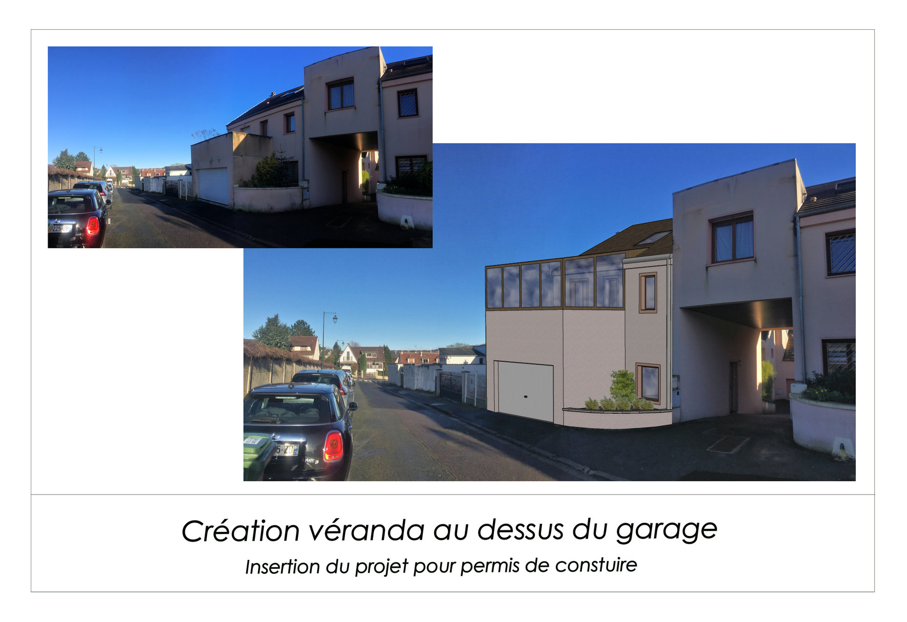 Création véranda au dessus du garage